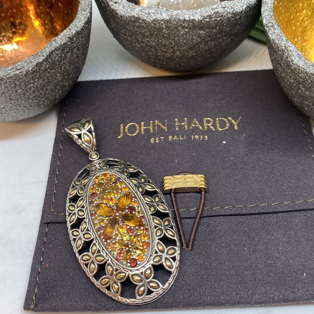 John Hardy Batu Kawung Silver 18K Enhancer Pendant - Picture 7 of 16